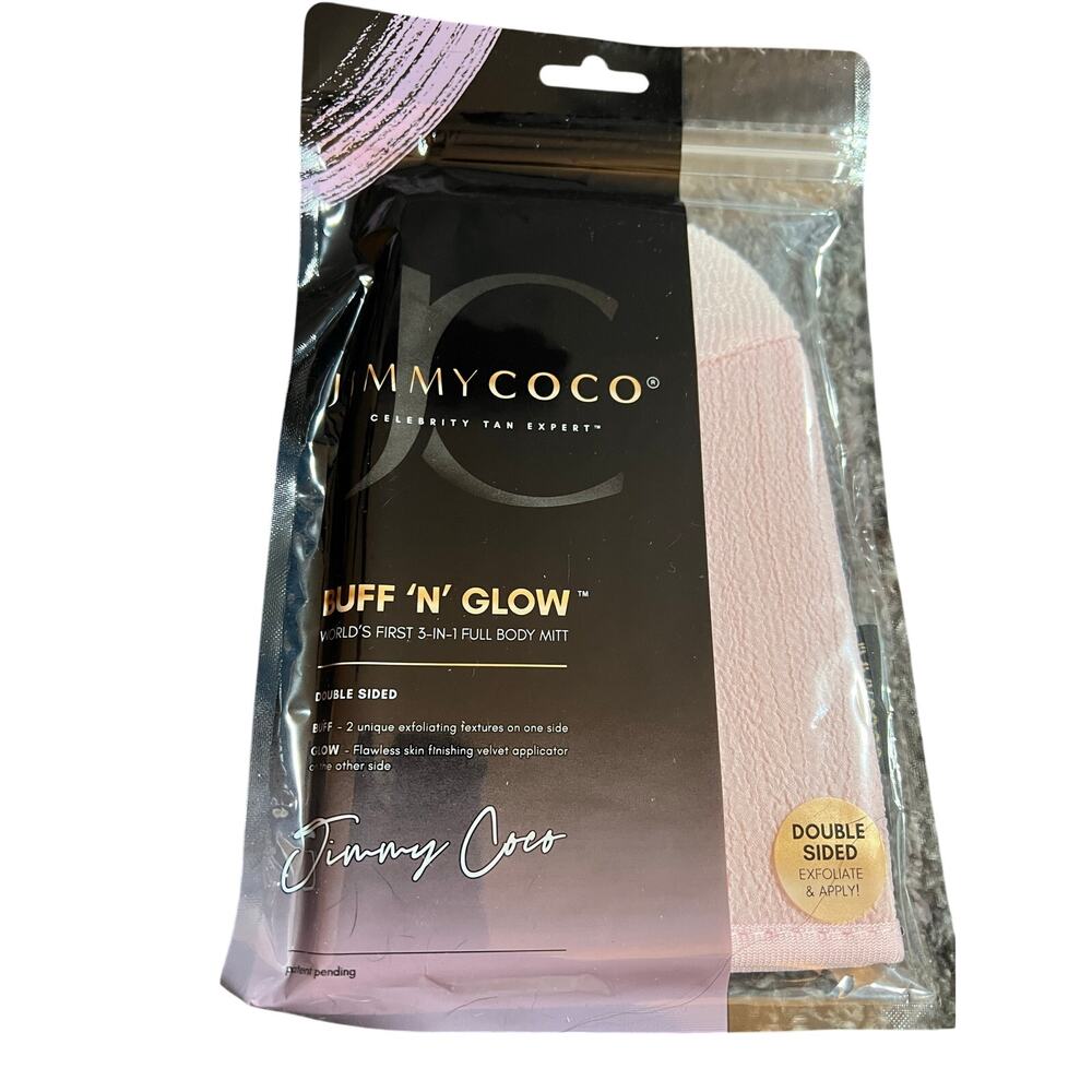 Jimmy Coco Buff N Glow 3-in-1 Body Mitt Double Sided Exfoliating‎ Applicator New